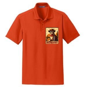 Meowdy! Funny Country Music Cat Cowboy Hat Wanted Poster Dry Zone Grid Polo