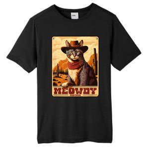 Meowdy! Funny Country Music Cat Cowboy Hat Wanted Poster Tall Fusion ChromaSoft Performance T-Shirt