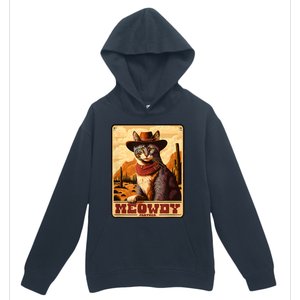 Meowdy! Funny Country Music Cat Cowboy Hat Wanted Poster Urban Pullover Hoodie