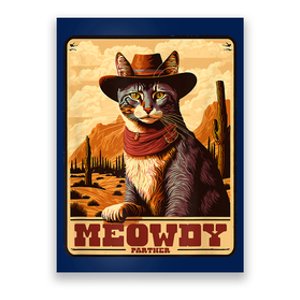 Meowdy! Funny Country Music Cat Cowboy Hat Wanted Poster Poster