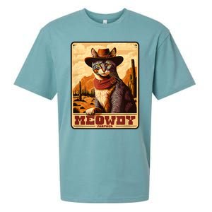 Meowdy! Funny Country Music Cat Cowboy Hat Wanted Poster Sueded Cloud Jersey T-Shirt