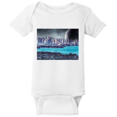 Miami Future City Planet Artistic Baby Bodysuit