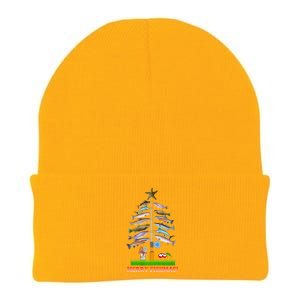 Merry Fishmas Christmas Tree Knit Cap Winter Beanie