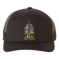 Merry Fishmas Christmas Tree Yupoong Adult 5-Panel Trucker Hat