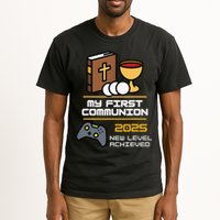 My First Communion 2025 New Level Achieved Tall T-Shirt