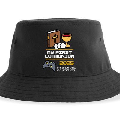 My First Communion 2025 New Level Achieved Sustainable Bucket Hat