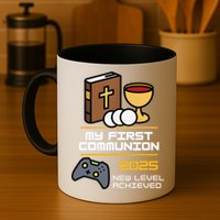 My First Communion 2025 New Level Achieved Mug