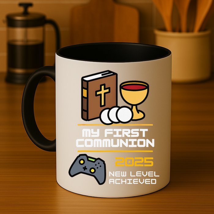 My First Communion 2025 New Level Achieved Mug