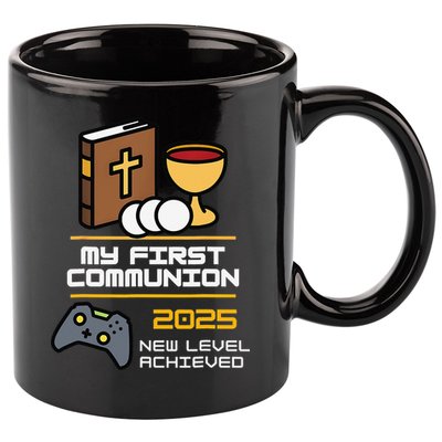 My First Communion 2025 New Level Achieved 11oz C Handle Ceramic Mug