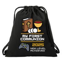 My First Communion 2025 New Level Achieved Drawstring Bag