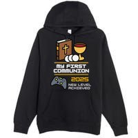 My First Communion 2025 New Level Achieved Premium Pullover Hoodie