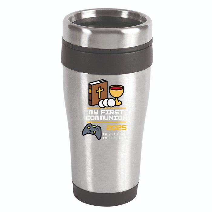 My First Communion 2025 New Level Achieved 16oz Travel Tumbler