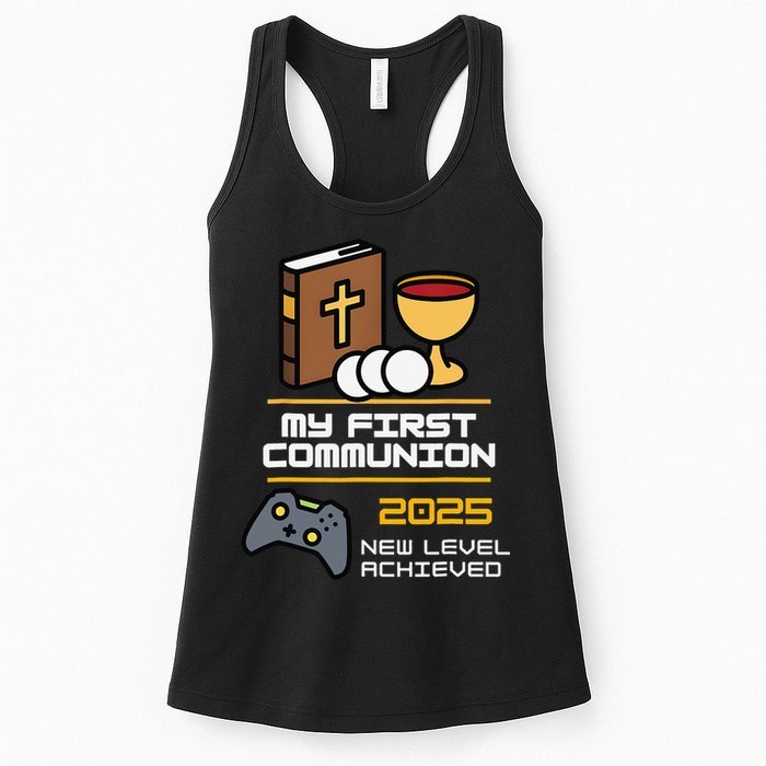 My First Communion 2025 New Level Achieved Womens Tank Top