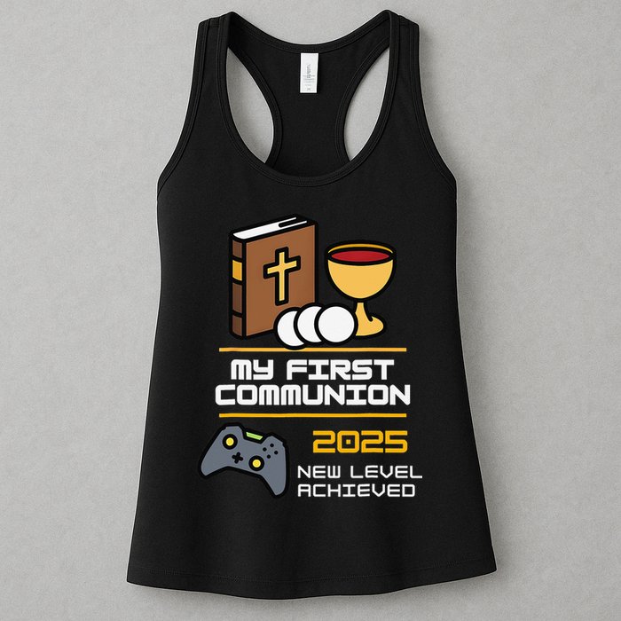 My First Communion 2025 New Level Achieved Womens Tank Top