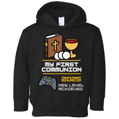 My First Communion 2025 New Level Achieved Toddler Hoodie