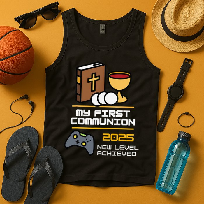 My First Communion 2025 New Level Achieved Tank Top