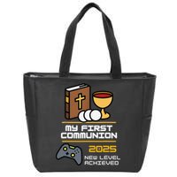 My First Communion 2025 New Level Achieved Zip Tote Bag