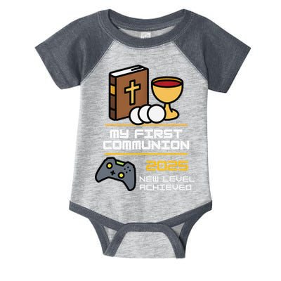My First Communion 2025 New Level Achieved Infant Baby Jersey Bodysuit