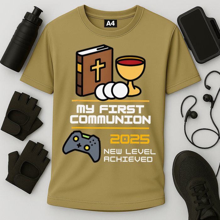 My First Communion 2025 New Level Achieved Performance Shirt
