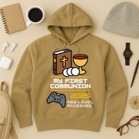 My First Communion 2025 New Level Achieved Hoodie