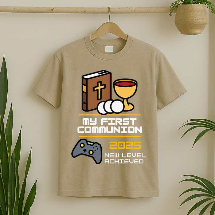 My First Communion 2025 New Level Achieved T-Shirt