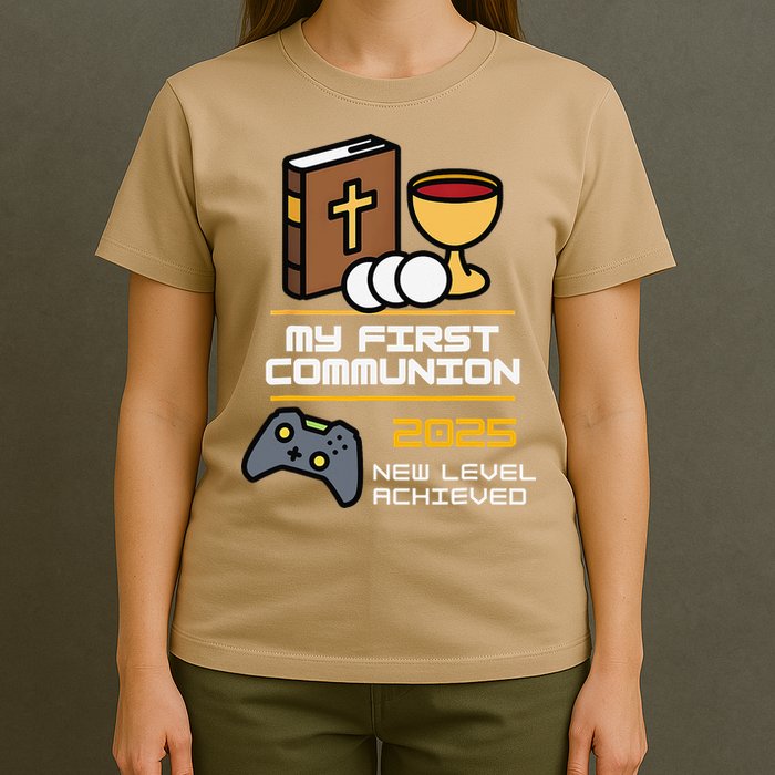 My First Communion 2025 New Level Achieved T-Shirt