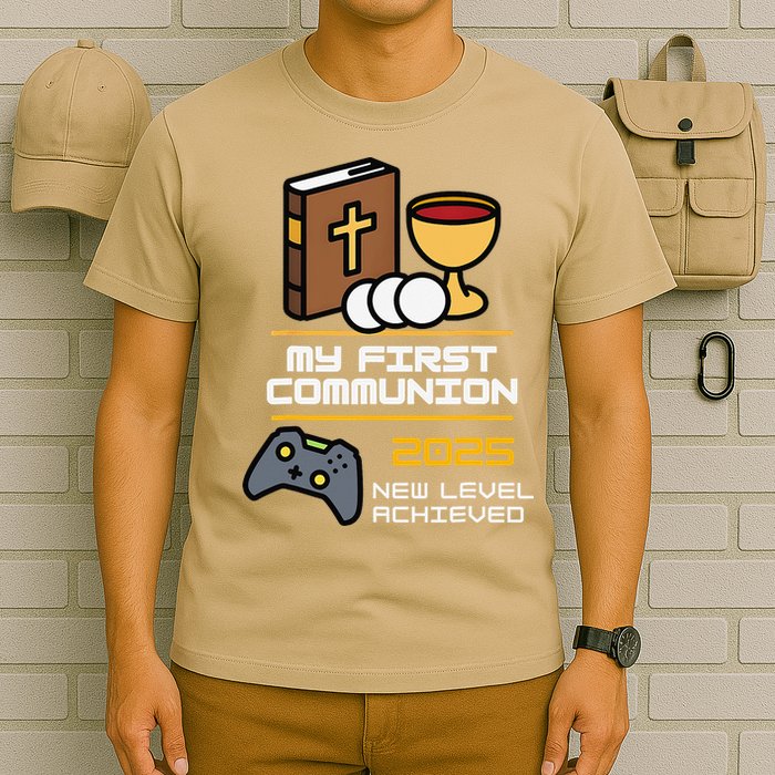 My First Communion 2025 New Level Achieved T-Shirt