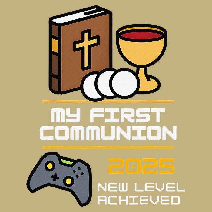 My First Communion 2025 New Level Achieved T-Shirt