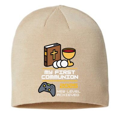 My First Communion 2025 New Level Achieved Sustainable Beanie