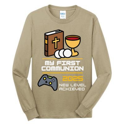 My First Communion 2025 New Level Achieved Tall Long Sleeve T-Shirt