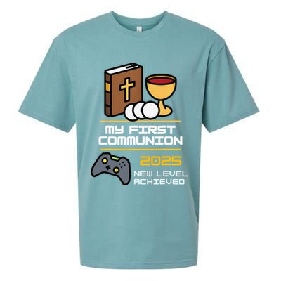 My First Communion 2025 New Level Achieved Sueded Cloud Jersey T-Shirt