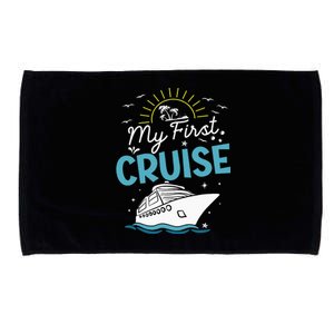 My First Cruise Women And Funny Cruise Trip Microfiber Hand Towel