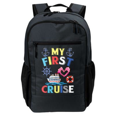 My First Cruise, Wo, Girl and Boy Funny Cruise Trip Daily Commute Backpack