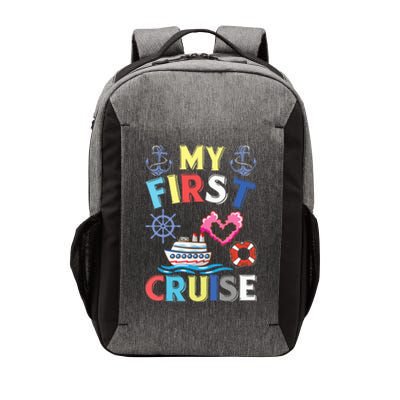 My First Cruise, Wo, Girl and Boy Funny Cruise Trip Vector Backpack