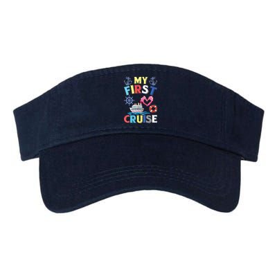 My First Cruise, Wo, Girl and Boy Funny Cruise Trip Valucap Bio-Washed Visor
