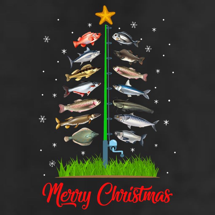 Merry Fishmas Christmas Tree Fish Fishing Adult Drive Performance Visor