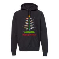 Merry Fishmas Christmas Tree Fish Fishing Premium Hoodie