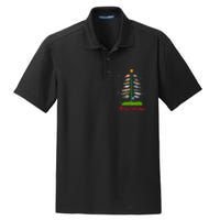 Merry Fishmas Christmas Tree Fish Fishing Dry Zone Grid Polo