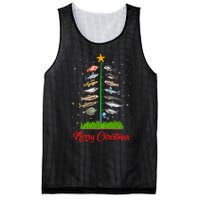 Merry Fishmas Christmas Tree Fish Fishing Mesh Reversible Basketball Jersey Tank