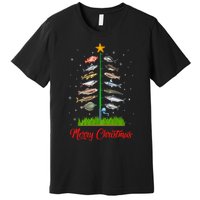 Merry Fishmas Christmas Tree Fish Fishing Premium T-Shirt