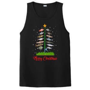 Merry Fishmas Christmas Tree Fish Fishing PosiCharge Competitor Tank