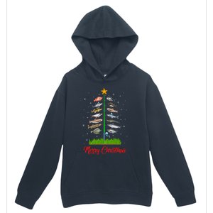 Merry Fishmas Christmas Tree Fish Fishing Urban Pullover Hoodie