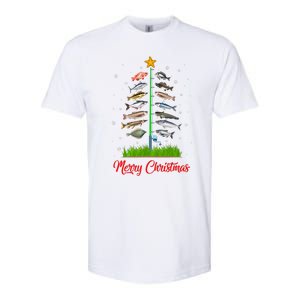 Merry Fishmas Christmas Tree Fish Fishing Softstyle CVC T-Shirt