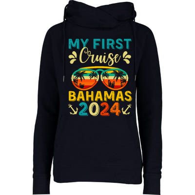 My First Cruise Bahamas 2024 Family Vacation Travel Ship Womens Funnel Neck Pullover Hood