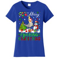 Merry Flocking Christmas Santa Cockatiel Xmas Snow Cool Gift Women's T-Shirt