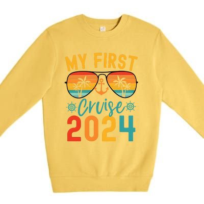 My First Cruise 2024 Cruising Team 2024 Matching Team Premium Crewneck Sweatshirt