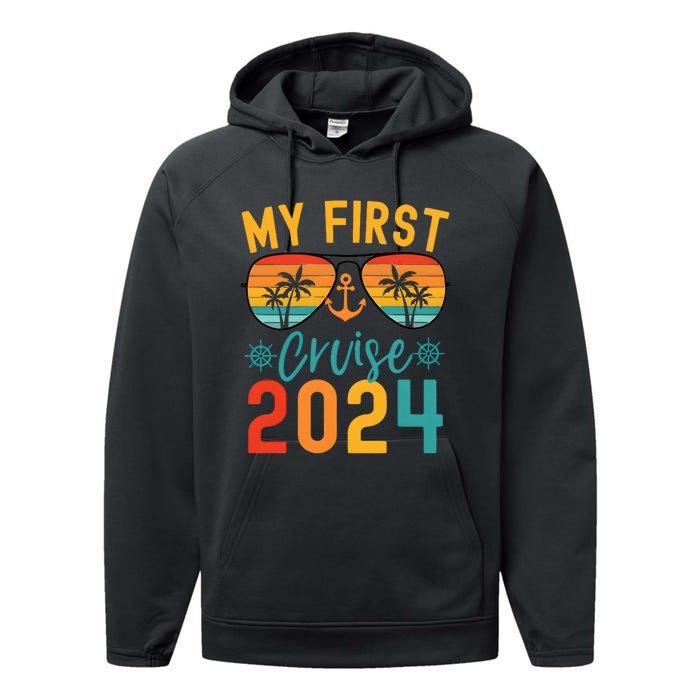 My First Cruise 2024 Cruising Team 2024 Matching Team Performance Fleece Hoodie