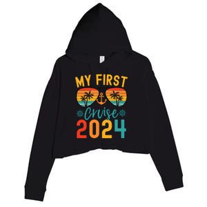 My First Cruise 2024 Cruising Team 2024 Matching Team Crop Fleece Hoodie