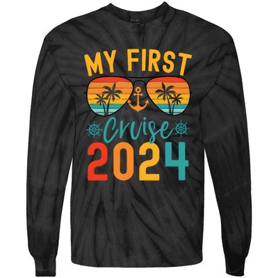 My First Cruise 2024 Cruising Team 2024 Matching Team Tie-Dye Long Sleeve Shirt