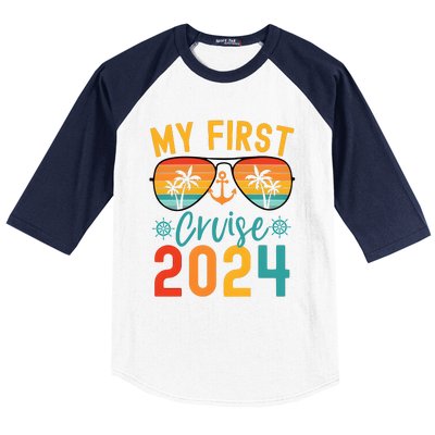 My First Cruise 2024 Cruising Team 2024 Matching Team Baseball Sleeve Shirt